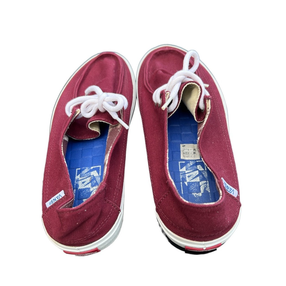 Size Womens 9.5 - Mens 8 - VANS Low Top Burgundy Maroon Lace‎ Up